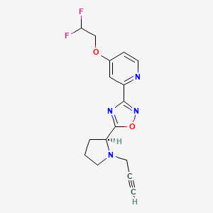 3-[4-(2,2-Difluoroethoxy)pyridin-2-yl]-5-[(2S)-1-prop-2-ynylpyrrolidin-2-yl]-1,2,4-oxadiazole