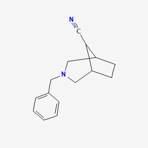 molecular formula C15H18N2 B2789724 3-Benzyl-3-aza-bicyclo[3.2.1]octane-8-carbonitrile CAS No. 141380-31-6