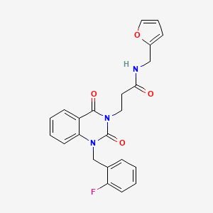3-[1-(2-fluorobenzyl)-2,4-dioxo-1,4-dihydroquinazolin-3(2H)-yl]-N-(2-furylmethyl)propanamide