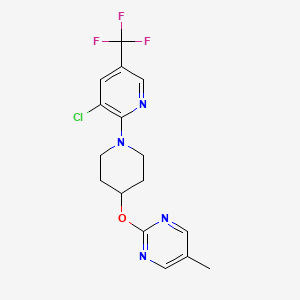 2-[1-[3-Chloro-5-(trifluoromethyl)pyridin-2-yl]piperidin-4-yl]oxy-5-methylpyrimidine