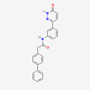 molecular formula C25H21N3O2 B2789732 N-[3-(1-methyl-6-oxopyridazin-3-yl)phenyl]-2-(4-phenylphenyl)acetamide CAS No. 941888-69-3