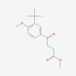 molecular formula C16H22O4 B2789741 Methyl 4-(3-tert-butyl-4-methoxyphenyl)-4-oxobutanoate CAS No. 1268105-27-6