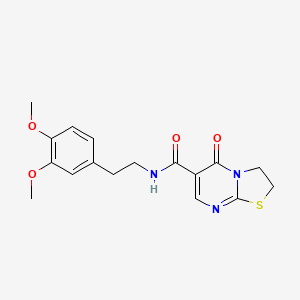 molecular formula C17H19N3O4S B2789742 N-(3,4-dimethoxyphenethyl)-5-oxo-3,5-dihydro-2H-thiazolo[3,2-a]pyrimidine-6-carboxamide CAS No. 532965-39-2