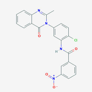 molecular formula C22H15ClN4O4 B2789743 N-(2-chloro-5-(2-methyl-4-oxoquinazolin-3(4H)-yl)phenyl)-3-nitrobenzamide CAS No. 899969-15-4