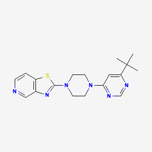 2-[4-(6-Tert-butylpyrimidin-4-yl)piperazin-1-yl]-[1,3]thiazolo[4,5-c]pyridine