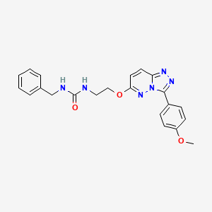molecular formula C22H22N6O3 B2789747 1-Benzyl-3-(2-((3-(4-methoxyphenyl)-[1,2,4]triazolo[4,3-b]pyridazin-6-yl)oxy)ethyl)urea CAS No. 1021082-63-2