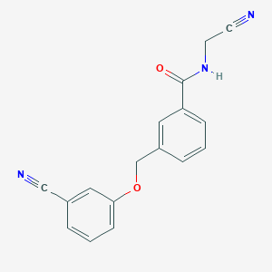 molecular formula C17H13N3O2 B2789748 N-(Cyanomethyl)-3-[(3-cyanophenoxy)methyl]benzamide CAS No. 1385382-45-5