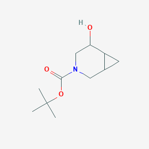 molecular formula C11H19NO3 B2789749 5-Hydroxy-3-aza-bicyclo[4.1.0]heptane-3-carboxylic acid tert-butyl ester CAS No. 1412905-37-3