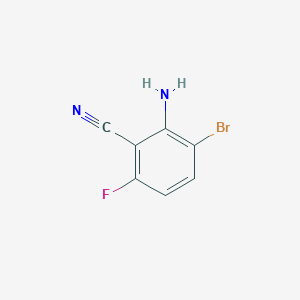 molecular formula C7H4BrFN2 B2789761 2-Amino-3-bromo-6-fluorobenzonitrile CAS No. 1548414-97-6