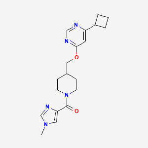 [4-[(6-Cyclobutylpyrimidin-4-yl)oxymethyl]piperidin-1-yl]-(1-methylimidazol-4-yl)methanone