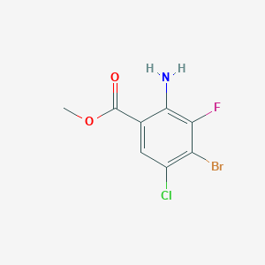 molecular formula C8H6BrClFNO2 B2789776 Methyl 2-amino-4-bromo-5-chloro-3-fluorobenzoate CAS No. 1698028-15-7