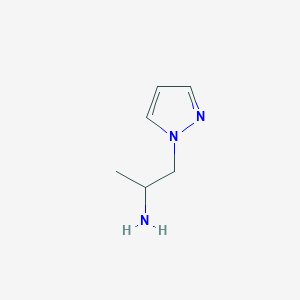 molecular formula C6H11N3 B2789777 1-(1H-pyrazol-1-yl)propan-2-amine CAS No. 57939-04-5; 936940-15-7
