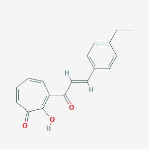 molecular formula C18H16O3 B278979 3-[3-(4-Ethylphenyl)acryloyl]-2-hydroxy-2,4,6-cycloheptatrien-1-one 