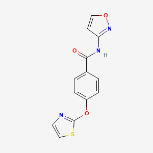 molecular formula C13H9N3O3S B2789794 N-(isoxazol-3-yl)-4-(thiazol-2-yloxy)benzamide CAS No. 2034225-89-1