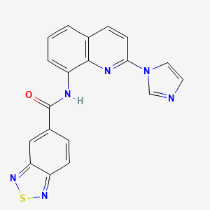 molecular formula C19H12N6OS B2789807 N-(2-(1H-imidazol-1-yl)quinolin-8-yl)benzo[c][1,2,5]thiadiazole-5-carboxamide CAS No. 1226446-20-3