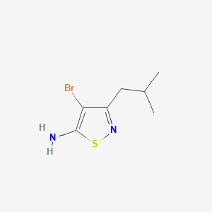 molecular formula C7H11BrN2S B2789809 4-Bromo-3-(2-methylpropyl)-1,2-thiazol-5-amine CAS No. 1934404-07-5