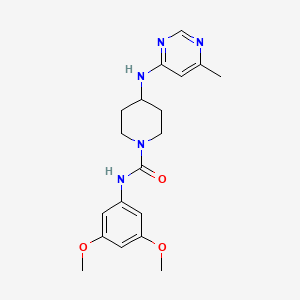 molecular formula C19H25N5O3 B2789812 N-(3,5-Dimethoxyphenyl)-4-[(6-methylpyrimidin-4-yl)amino]piperidine-1-carboxamide CAS No. 2415583-51-4