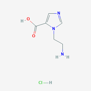 molecular formula C6H10ClN3O2 B2789813 1-(2-aminoethyl)-1H-imidazole-5-carboxylic acid hydrochloride CAS No. 1909337-79-6