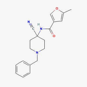 molecular formula C19H21N3O2 B2789817 N-(1-benzyl-4-cyanopiperidin-4-yl)-5-methylfuran-3-carboxamide CAS No. 1825536-68-2