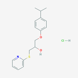 molecular formula C17H22ClNO2S B2789818 1-(4-Isopropylphenoxy)-3-(pyridin-2-ylthio)propan-2-ol hydrochloride CAS No. 1323499-73-5