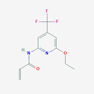 molecular formula C11H11F3N2O2 B2789819 N-[6-Ethoxy-4-(trifluoromethyl)pyridin-2-yl]prop-2-enamide CAS No. 2305561-13-9