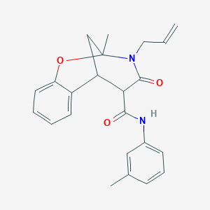 3-allyl-2-methyl-4-oxo-N-(m-tolyl)-3,4,5,6-tetrahydro-2H-2,6-methanobenzo[g][1,3]oxazocine-5-carboxamide
