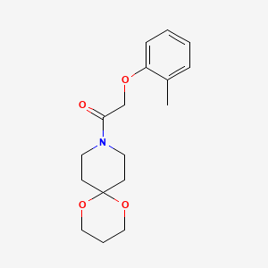 molecular formula C17H23NO4 B2789823 1-(1,5-Dioxa-9-azaspiro[5.5]undecan-9-yl)-2-(o-tolyloxy)ethanone CAS No. 1351658-48-4