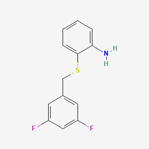 molecular formula C13H11F2NS B2789828 2-[(3,5-Difluorobenzyl)thio]aniline CAS No. 259132-34-8
