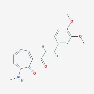 2-[3-(3,4-Dimethoxyphenyl)acryloyl]-7-(methylamino)-2,4,6-cycloheptatrien-1-one