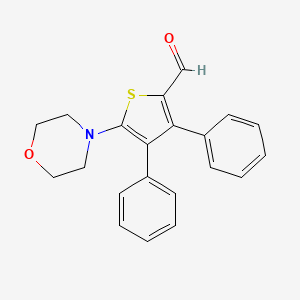 molecular formula C21H19NO2S B2789837 5-Morpholin-4-yl-3,4-diphenylthiophene-2-carbaldehyde CAS No. 41113-06-8
