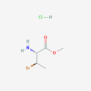 molecular formula C5H11BrClNO2 B2789849 Methyl (2R,3R)-2-amino-3-bromobutanoate;hydrochloride CAS No. 2580099-83-6
