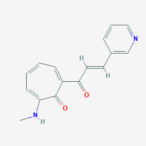 molecular formula C16H14N2O2 B278985 2-(methylamino)-7-[(E)-3-pyridin-3-ylprop-2-enoyl]cyclohepta-2,4,6-trien-1-one 