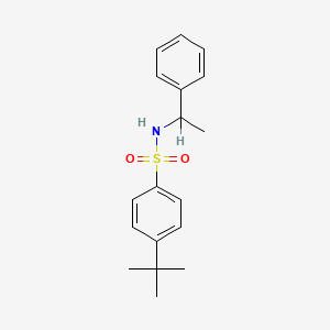 molecular formula C18H23NO2S B2789855 4-tert-butyl-N-(1-phenylethyl)benzenesulfonamide CAS No. 313688-32-3