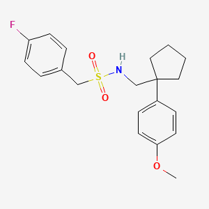 molecular formula C20H24FNO3S B2789865 1-(4-fluorophenyl)-N-((1-(4-methoxyphenyl)cyclopentyl)methyl)methanesulfonamide CAS No. 1226442-70-1