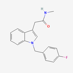 molecular formula C18H17FN2O B2789866 2-(1-(4-fluorobenzyl)-1H-indol-3-yl)-N-methylacetamide CAS No. 922096-00-2