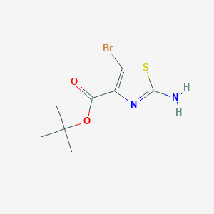 molecular formula C8H11BrN2O2S B2789867 Tert-butyl 2-amino-5-bromo-1,3-thiazole-4-carboxylate CAS No. 2248341-61-7