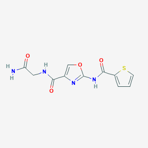 N-(2-amino-2-oxoethyl)-2-(thiophene-2-carboxamido)oxazole-4-carboxamide