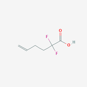 molecular formula C6H8F2O2 B2789880 2,2-二氟-5-己烯酸 CAS No. 60800-95-5