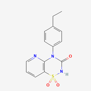 molecular formula C14H13N3O3S B2789883 4-(4-ethylphenyl)-2H-pyrido[2,3-e][1,2,4]thiadiazin-3(4H)-one 1,1-dioxide CAS No. 1774901-09-5