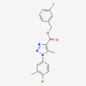 molecular formula C18H15BrFN3O2 B2789887 3-fluorobenzyl 1-(4-bromo-3-methylphenyl)-5-methyl-1H-1,2,3-triazole-4-carboxylate CAS No. 1242868-51-4