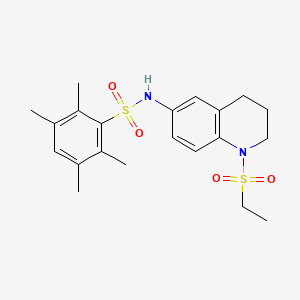 molecular formula C21H28N2O4S2 B2789892 N-(1-(ethylsulfonyl)-1,2,3,4-tetrahydroquinolin-6-yl)-2,3,5,6-tetramethylbenzenesulfonamide CAS No. 941986-69-2