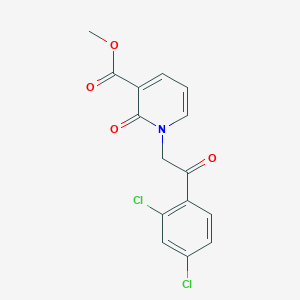 molecular formula C15H11Cl2NO4 B2789895 Methyl 1-[2-(2,4-dichlorophenyl)-2-oxoethyl]-2-oxo-1,2-dihydro-3-pyridinecarboxylate CAS No. 339024-59-8