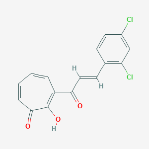 3-[(E)-3-(2,4-dichlorophenyl)prop-2-enoyl]-2-hydroxycyclohepta-2,4,6-trien-1-one