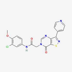 molecular formula C19H14ClN5O3S B2789906 N-(3-chloro-4-methoxyphenyl)-2-(7-oxo-3-(pyridin-4-yl)isothiazolo[4,5-d]pyrimidin-6(7H)-yl)acetamide CAS No. 1251687-95-2