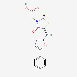[4-Oxo-5-(5-phenyl-furan-2-ylmethylene)-2-thioxo-thiazolidin-3-yl]-acetic acid