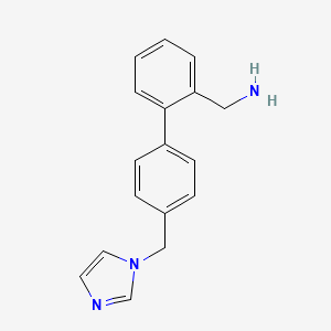 {2-[4-(1H-imidazol-1-ylmethyl)phenyl]phenyl}methanamine