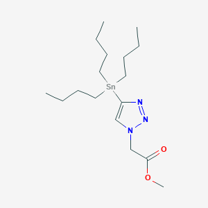 molecular formula C17H33N3O2Sn B2789911 methyl 2-(4-(tributylstannyl)-1H-1,2,3-triazol-1-yl)acetate CAS No. 1360607-65-3