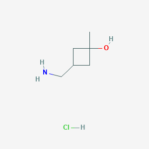 molecular formula C6H14ClNO B2789913 3-(氨甲基)-1-甲基环丁烷-1-醇盐酸盐 CAS No. 2379394-94-0