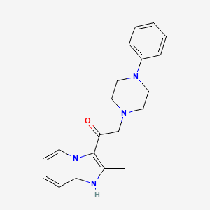 molecular formula C20H24N4O B2789915 1-(2-Methyl-1,8a-dihydroimidazo[1,2-a]pyridin-3-yl)-2-(4-phenylpiperazino)-1-ethanone CAS No. 866017-92-7