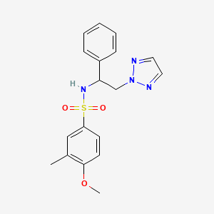 4-methoxy-3-methyl-N-(1-phenyl-2-(2H-1,2,3-triazol-2-yl)ethyl)benzenesulfonamide